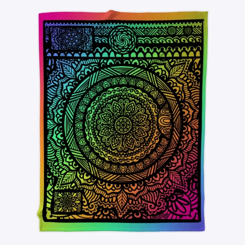 Bright Rainbow Mandala Washing Machine