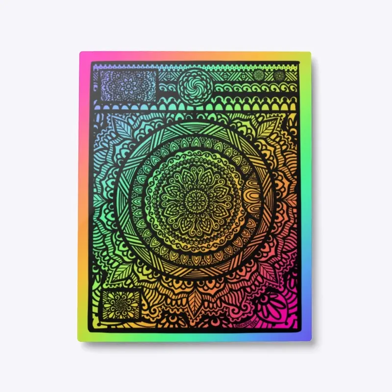 Bright Rainbow Mandala Washing Machine