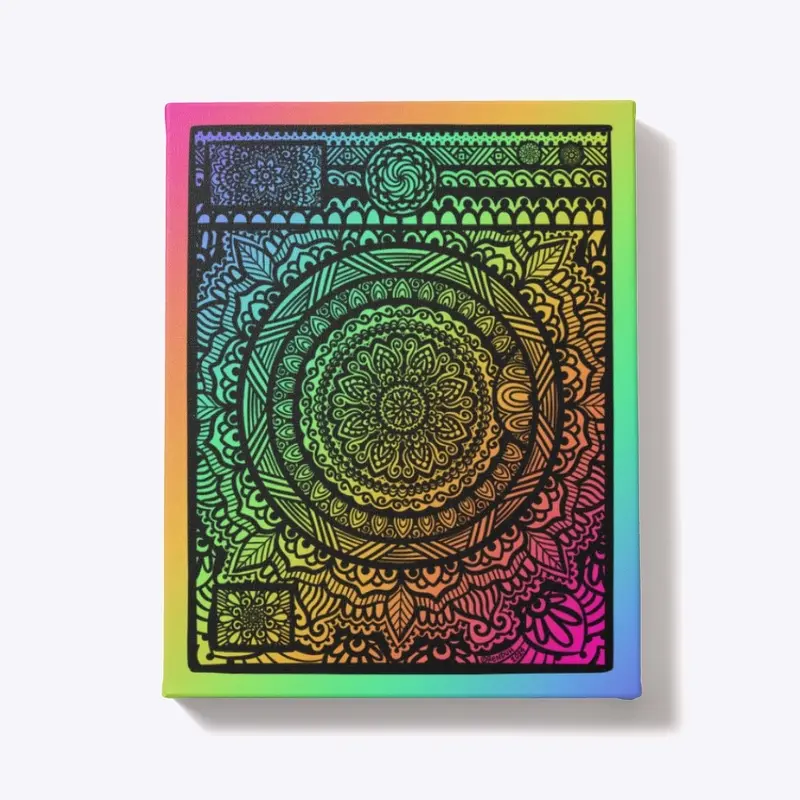 Bright Rainbow Mandala Washing Machine